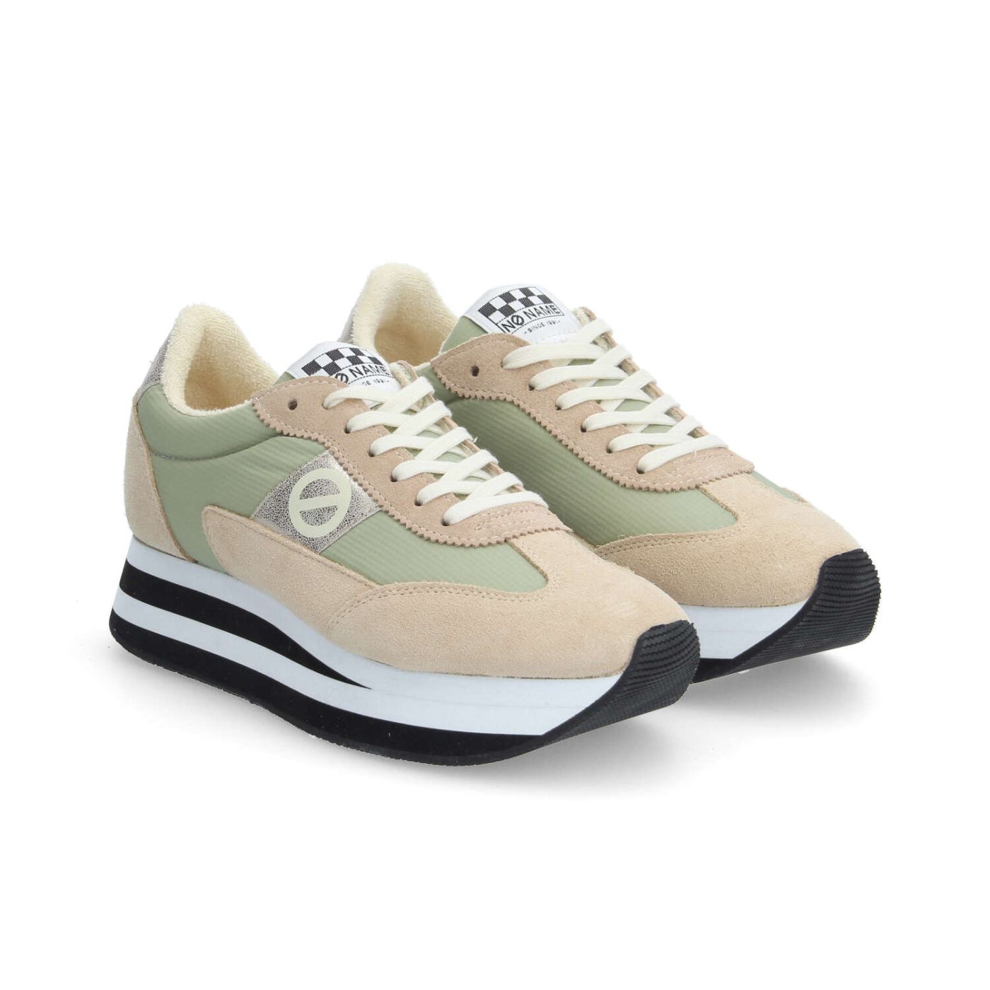 FLEX M JOGGER W - SUEDE/SDE/NYLON - BEIGE/NUDE/VERDE OLIVA